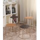 Comfortable folding rattan small round stool, dining table stool modern rattan economic seat