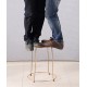 Comfortable folding rattan small round stool, dining table stool modern rattan economic seat