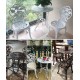 A sleek aluminum small table and chair combination that is the perfect addition to your patio or garden