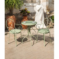 An elegant three-piece Iron art table and chair set, specially designed for your cafe, balcony, garden, terrace or backyard