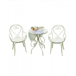 An elegant three-piece Iron art table and chair set, specially designed for your cafe, balcony, garden, terrace or backyard