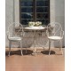 An elegant three-piece Iron art table and chair set, specially designed for your cafe, balcony, garden, terrace or backyard