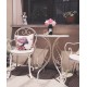 An elegant three-piece Iron art table and chair set, specially designed for your cafe, balcony, garden, terrace or backyard