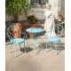 An elegant three-piece Iron art table and chair set, specially designed for your cafe, balcony, garden, terrace or backyard