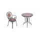European-style wrought iron balcony table and chairs for leisure, small table and chairs for backyard outdoor garden gazebo, three-piece combination