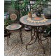 European-style wrought iron balcony table and chairs for leisure, small table and chairs for backyard outdoor garden gazebo, three-piece combination