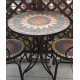 European-style wrought iron balcony table and chairs for leisure, small table and chairs for backyard outdoor garden gazebo, three-piece combination