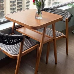 Tea table and chair combination, small coffee table for living room, leisure table and chair three-piece tea table