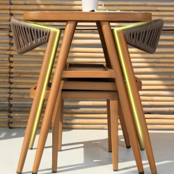 Tea table and chair combination, small coffee table for living room, leisure table and chair three-piece tea table