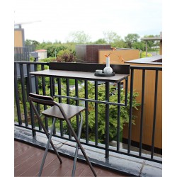 Lift and tilt table hanging for balcony railing, hanging small apartment computer table,  small bar creative lifting folding desk for outdoor