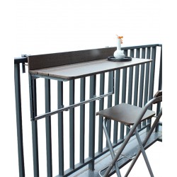 Lift and tilt table hanging for balcony railing, hanging small apartment computer table,  small bar creative lifting folding desk for outdoor