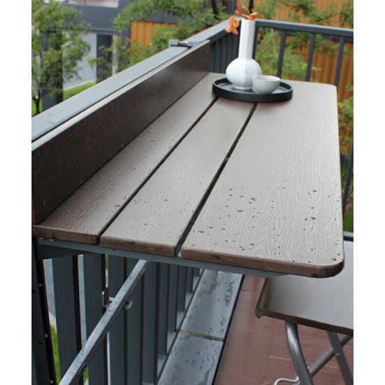 Lift and tilt table hanging for balcony railing, hanging small apartment computer table,  small bar creative lifting folding desk for outdoor
