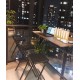 Lift and tilt table hanging for balcony railing, hanging small apartment computer table,  small bar creative lifting folding desk for outdoor