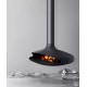 Suspended spray 3d fireplace humidifier with imitation of fire, wood-burning fireplace for home and garden