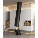 Suspended spray 3d fireplace humidifier with imitation of fire, wood-burning fireplace for home and garden