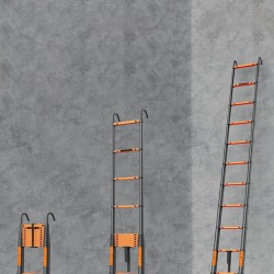 Thickened aluminum multi-function home telescopic ladder folding ladder portable lifting stepladder