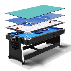Multifunctional billiard table with switch function,Billiards,hockey, table tennis - dining table four in one,Billiard table for home and garden