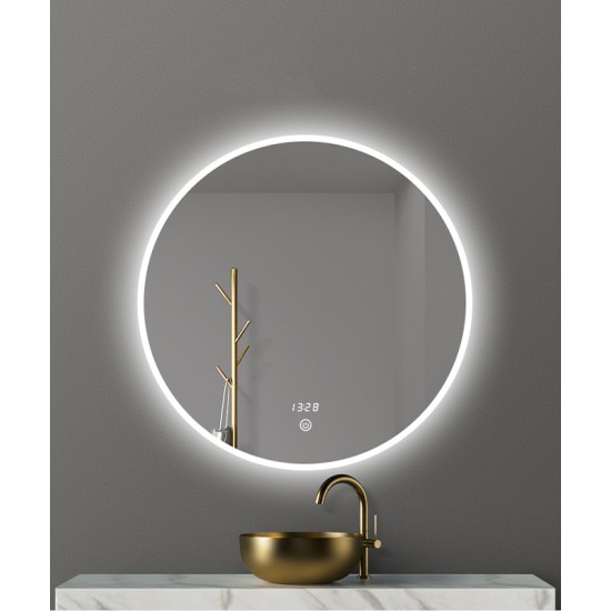 Simple and modern smart silver mirror with light ledwall-mounted light mirror explosion-proof bathroom mirror