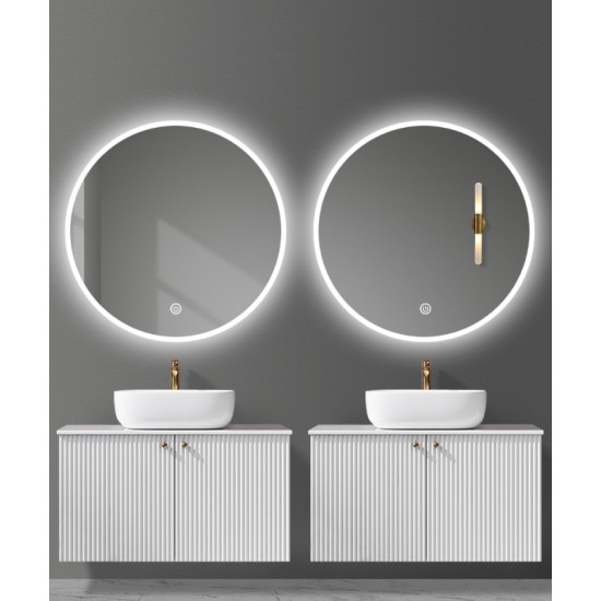 Simple and modern smart silver mirror with light ledwall-mounted light mirror explosion-proof bathroom mirror