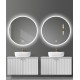 Simple and modern smart silver mirror with light ledwall-mounted light mirror explosion-proof bathroom mirror