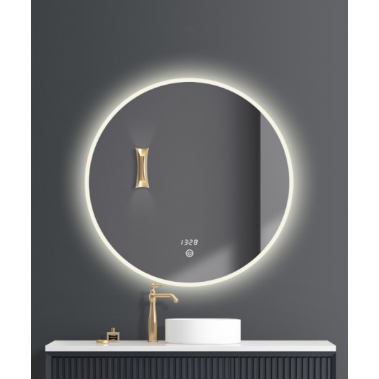 Simple and modern smart silver mirror with light ledwall-mounted light mirror explosion-proof bathroom mirror