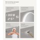 Simple and modern smart silver mirror with light ledwall-mounted light mirror explosion-proof bathroom mirror
