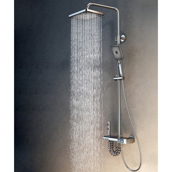 Shower set with digital display and constant temperature