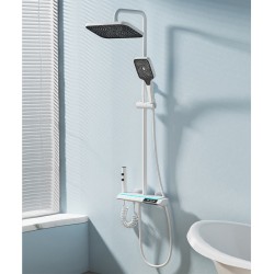 Advanced digital display shower set, the perfect balance of functionality and durability with copper, steel, and abs construction