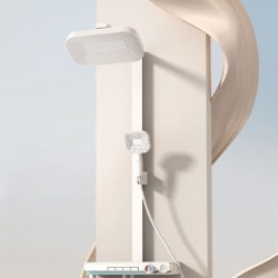 White bath shower, constant temperature, quality shower with digital display set