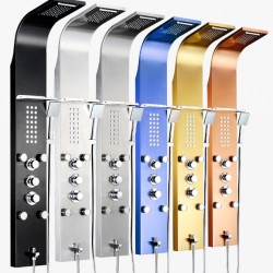 Wall mounted shower with stainless steel screen, constant temperature, rain shower set