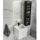 Wall-mounted ceramic sink (faucet, hanging basin, smart mirror) single basin for small apartment, suspended washbasin basin, wall-mounted washbasin