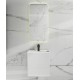 Wall-mounted ceramic sink (faucet, hanging basin, smart mirror) single basin for small apartment, suspended washbasin basin, wall-mounted washbasin