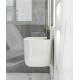Wall-mounted ceramic sink (faucet, hanging basin, smart mirror) single basin for small apartment, suspended washbasin basin, wall-mounted washbasin