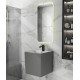 Wall-mounted ceramic sink (faucet, hanging basin, smart mirror) single basin for small apartment, suspended washbasin basin, wall-mounted washbasin