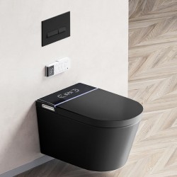 Wall-mounted luxury matte black smart toilet, fully automatic, with extra seat for baby sterilization, sub-mother seat child sterilization