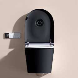 Wall-mounted luxury matte black smart toilet, fully automatic, with extra seat for baby sterilization, sub-mother seat child sterilization