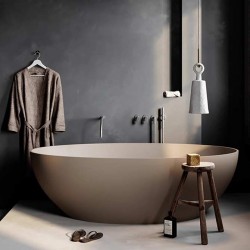 Stone bathtub water bath for adults, artificial beautiful stone one piece molded bathtub, deep bath tub