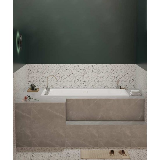 Bathtub with slim edge design, rectangular shaped small luxury bathtub