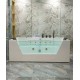 Japanese style acrylic smart bathtub, slim edge with glass, luxury bathtub with constant temperature