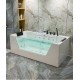 Japanese style acrylic smart bathtub, slim edge with glass, luxury bathtub with constant temperature