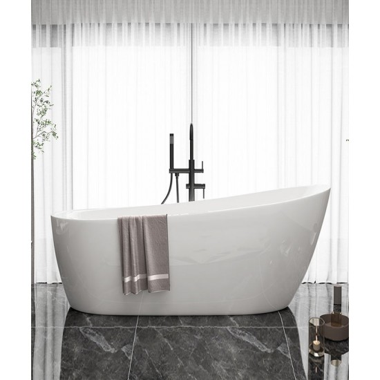 Acrylic bathtub, adult bathroom bathtub, popular freestanding integrated European style large bathtub