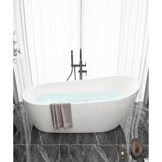 Acrylic bathtub, adult bathroom bathtub, popular freestanding integrated European style large bathtub