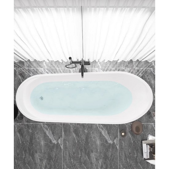 Acrylic bathtub, adult bathroom bathtub, popular freestanding integrated European style large bathtub
