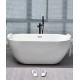 European style acrylic bathtub, thin edged trouble free bathtub for adults, independent insulation, modern standard bathtub