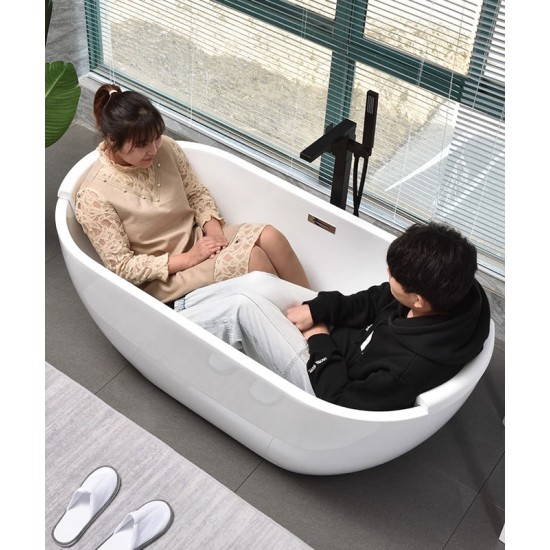 European style acrylic bathtub, thin edged trouble free bathtub for adults, independent insulation, modern standard bathtub