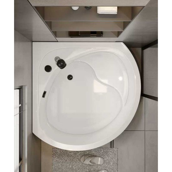 Keze triangular fan-shaped bathtub, acrylic sitting mini massage corner bathtub for small homes