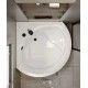 Keze triangular fan-shaped bathtub, acrylic sitting mini massage corner bathtub for small homes