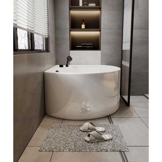Keze triangular fan-shaped bathtub, acrylic sitting mini massage corner bathtub for small homes