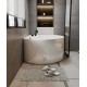Keze triangular fan-shaped bathtub, acrylic sitting mini massage corner bathtub for small homes