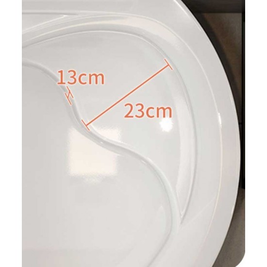 Keze triangular fan-shaped bathtub, acrylic sitting mini massage corner bathtub for small homes